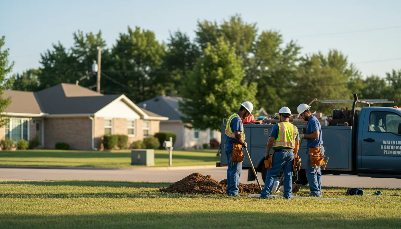 Residential water line and bathroom plumbing service in Underwood, WA